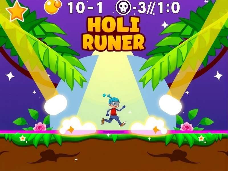 Bright Holi Runner Power-Ups